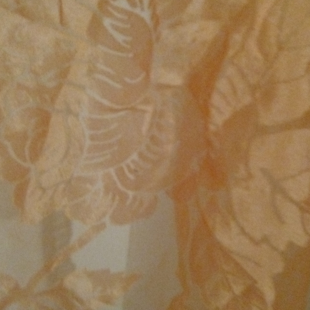 Silk vintage orange scarf with awesome details
